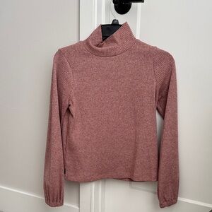 Madewell Dusty Rose Turtleneck Sweater